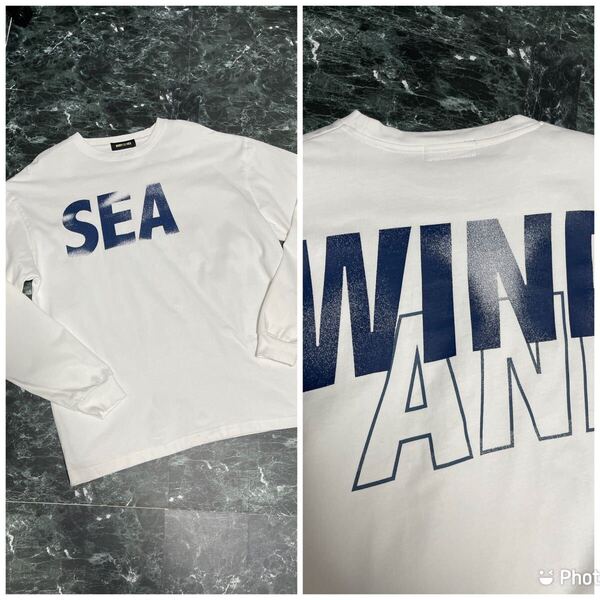 WIND AND SEA ウィンダンシー ロングTシャツ ロゴ ロンT M