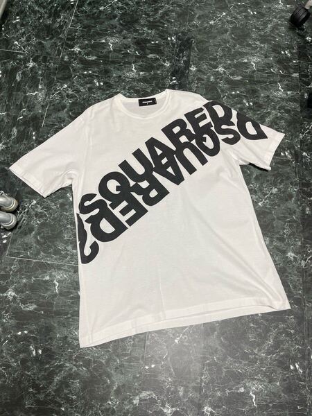 DSQUARED2 Tシャツ ビッグロゴ ディースクエアード カットソー M