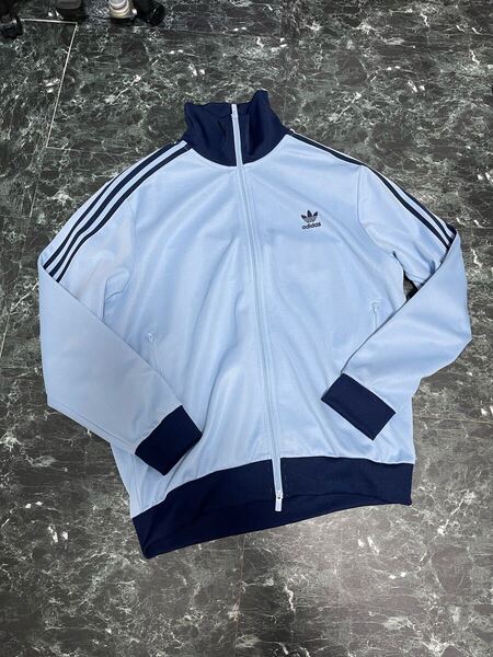 adidas アディダス トラックジャケット ジャージ 水色 サイズ2XL