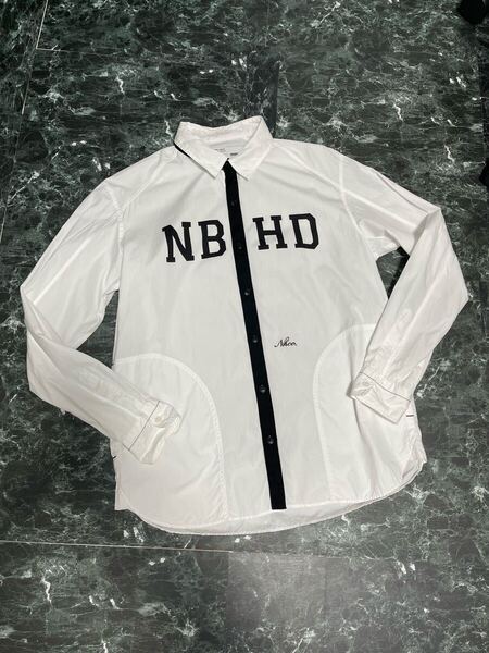 NEIGHBORHOOD ネイバーフッド ボタンシャツ NBHDロゴ Mサイズ