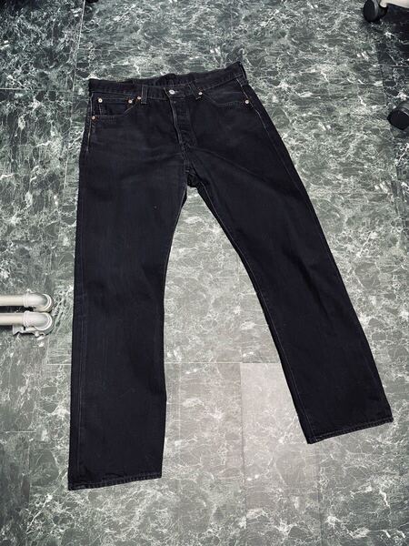 リーバイス 501 ブラックデニムパンツ ジーンズ w34×L30 levis