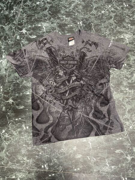 Harley-Davidson ハーレーダビッドソン Tシャツ ロゴ バロックL