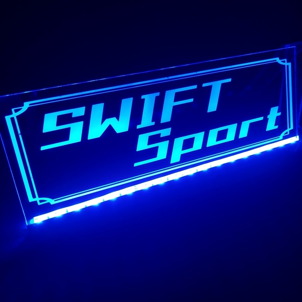 スイフト② リモコン付 フルカラーLEDアクリルプレート スズキ SUZUKI SWIFT スポーツ ZCEDS ZCDDS ZDDDS ZDEDS ZD83S ZD53S ZC83S ZC53S