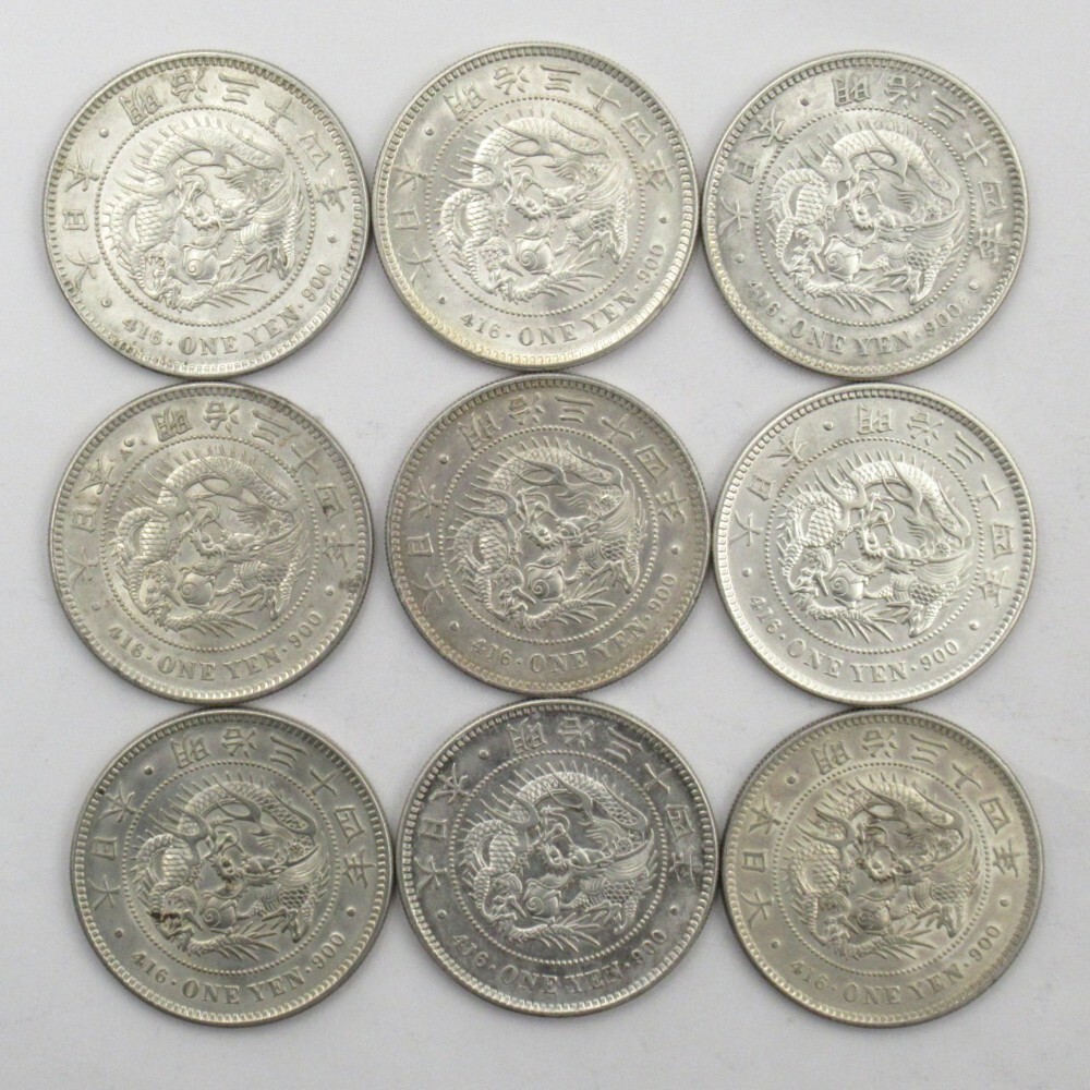 4 一圓銀貨 明治23年 古銭 日本 新1円銀貨 左丸銀 極美品｜Yahoo