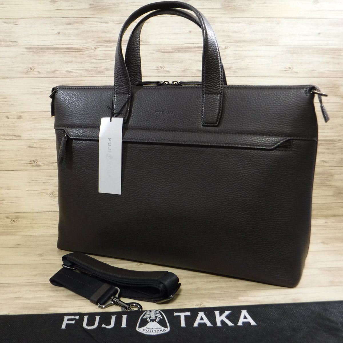 未使用級✨FUJITAKA フジタカ マイカ レザー ビジネスバッグ 2way