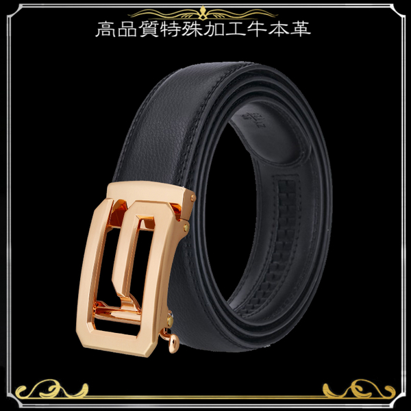 【黒】【金G】 ベルト 穴なし 無段階調整ベルト ゴルフベルト 人気の オートロック 式 ベルト メンズ 本革 革 ジーンズ ビジネスベルト