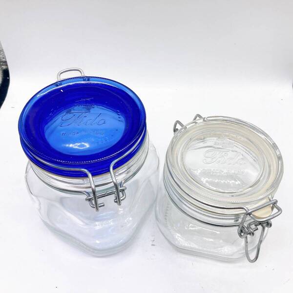 Fido フィド ガラス瓶 2個セット 3/4L 1/2L 中古 送料無料