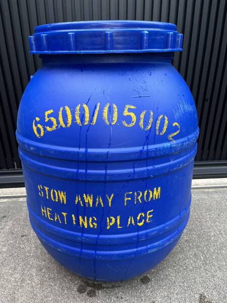 タンク 青 約130L 雨水 樹脂 密封 貯水 貯蔵 園芸 メダカ ぼかし発酵 濾過 ごみ入れ リユース品