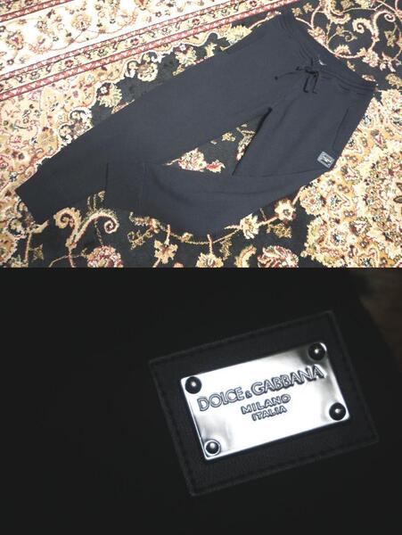 11945/ ドルチェ&ガッバーナ DOLCE&GABBANA ドルガバ ウエスト実寸:90cm DGプレート カシミアウール製 リラックス ニットイージーパンツ