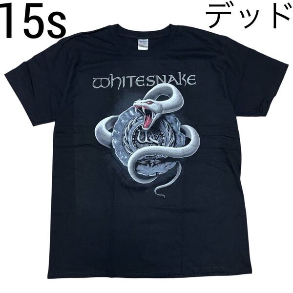 入手困難 会場限定 デッドストック 2015■Whitesnake Tシャツ L 黒 ブラック ホワイトスネイク The Purple Tour 2015 バンT バンドTシャツ