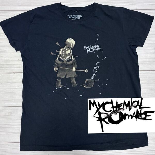 22s■My Chemical Romance■SHREDDED Tシャツ L 黒 ブラック マイ ケミカル ロマンス オフィシャル コピーライト入り UK製 バンT バンドT