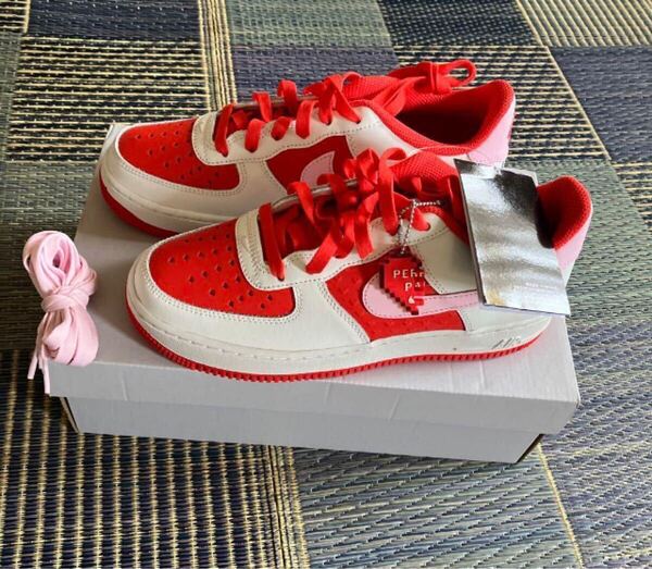 Nike エアフォース1 スニーカー ホワイト/レッド ナイキ 靴 未使用 24.0cm 箱あり