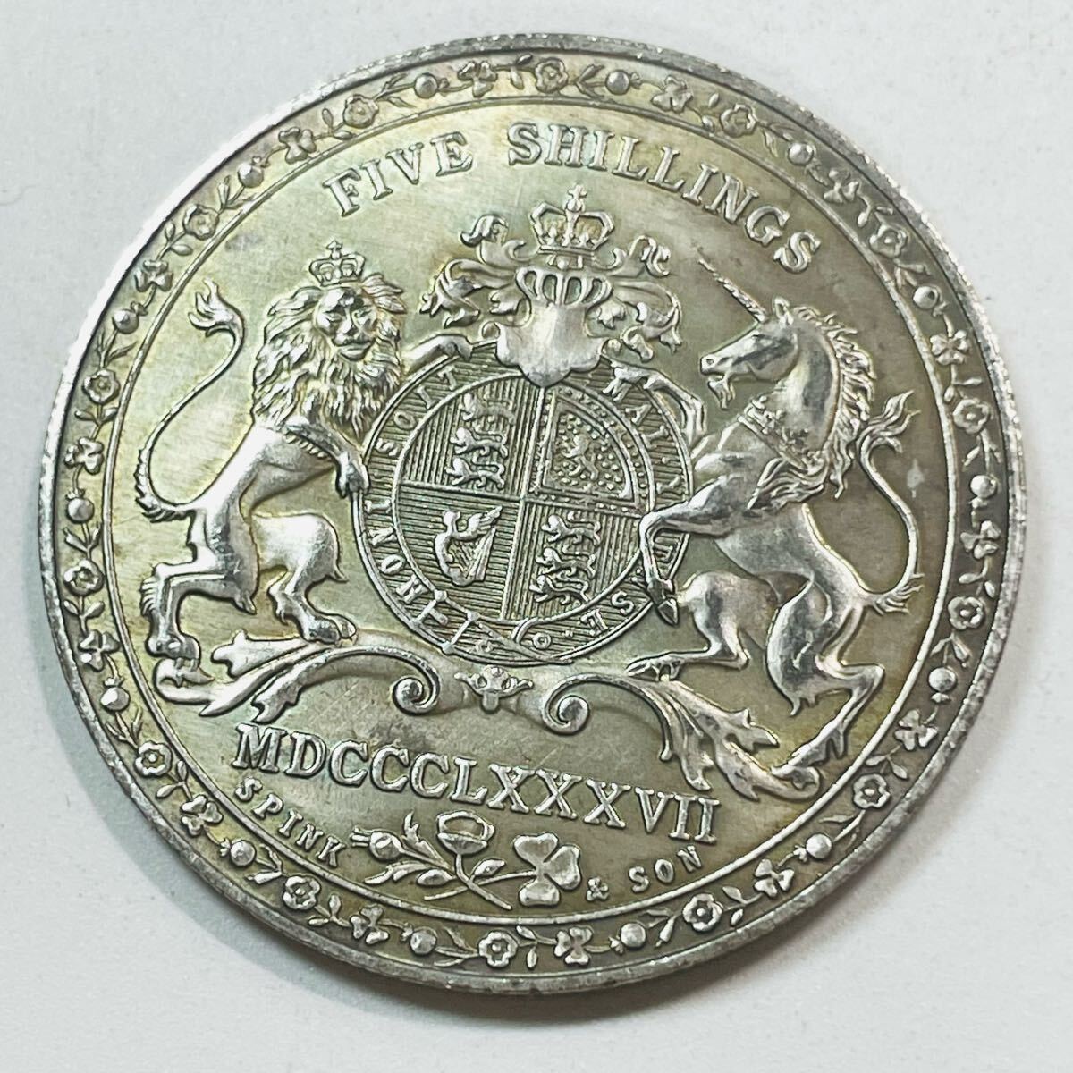 イギリス 1897 ヴィクトリア女王 メダル 銀貨 PCGS SP61