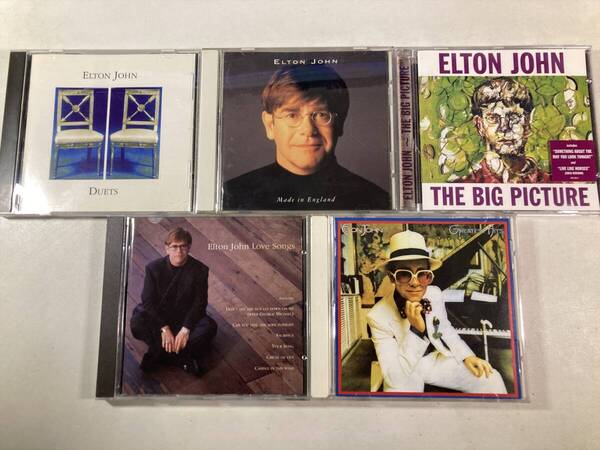 【W9978】エルトン・ジョン CD アルバム 5枚セット●Elton John●Duets●Made in England●The Big Picture●Love Songs