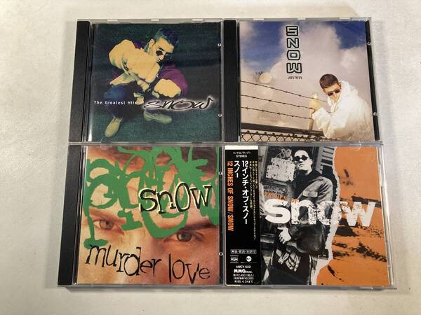 【9990】スノー CD アルバム 4枚セット●Snow●12 Inches of Snow●Murder Love●Justuss●The Greatest Hits of Snow