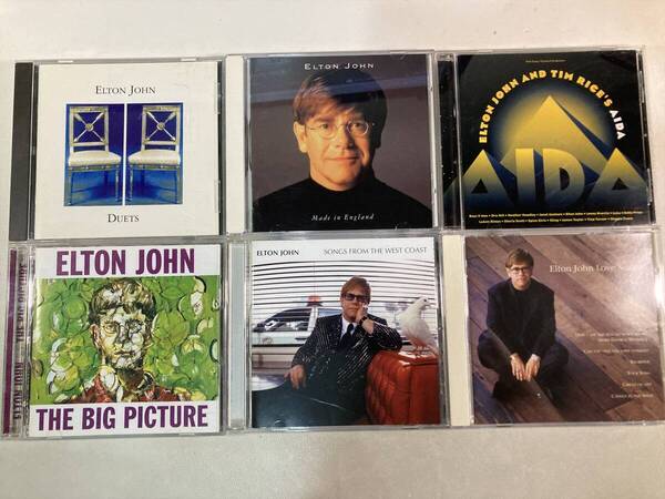 【W9451】エルトン・ジョン CD アルバム 6枚セット●Elton John●Duets●Made in England●Aida●The Big Picture●Love Songs