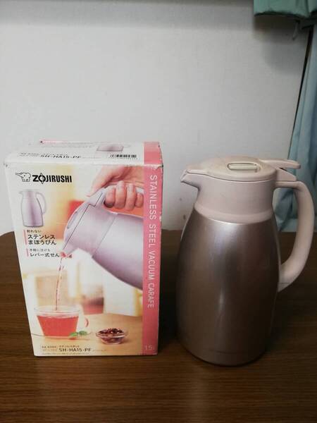 ZOJIRUSHI 象印ステンレスポット SH-HA15-PF ピンクシルバー 1.5L