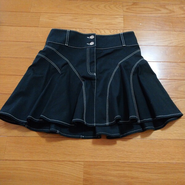 即決!GIVENCHYジバンシィ ミニスカートフレアースカート38M黒ブラックジバンシー