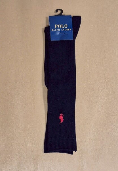 新品 未使用 タグ付き 女性 POLO RALPH LAUREN ポロ ラルフローレン 定番リブハイソックス 送料無料