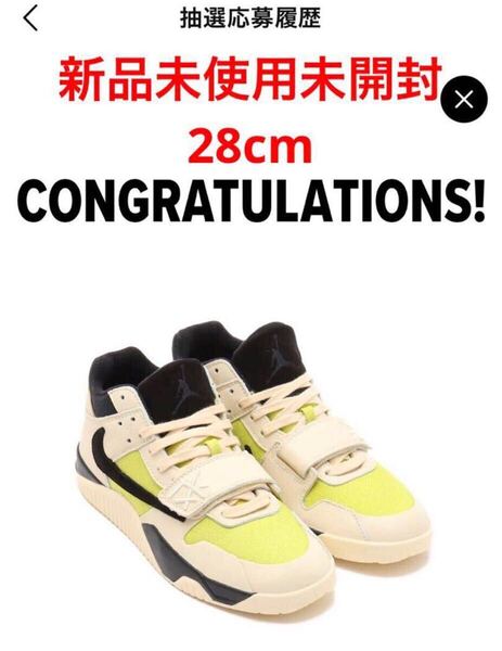 28cm 新品未使用 Travis Scott × Nike Jordan Jumpman Jack TR CJ1 T-Rexx Bright Cactus トラビススコット ジョーダン ナイキ