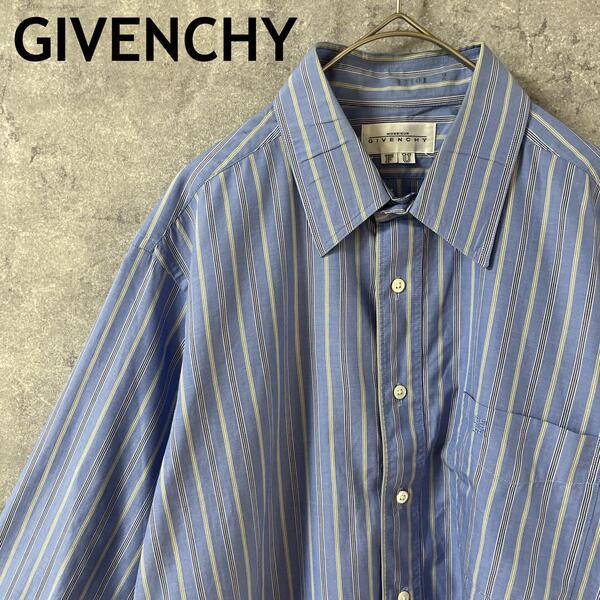 GIVENCHYジバンシー ストライプシャツカフスシャツ長袖オーダーS/Mメンズ