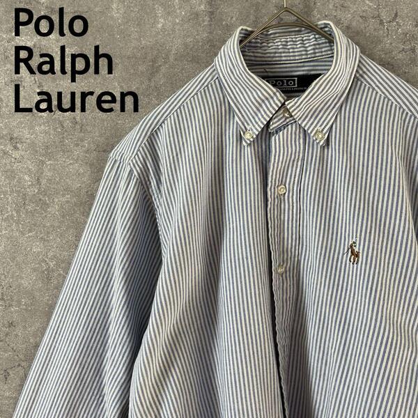 Ralph Lauren 90sストライプシャツ 長袖 サイズ18 Sメンズ程度