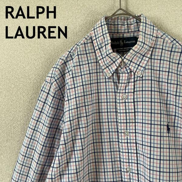 Ralph Lauren チェック柄 長袖シャツ カスタム 大きめSメンズ Z2
