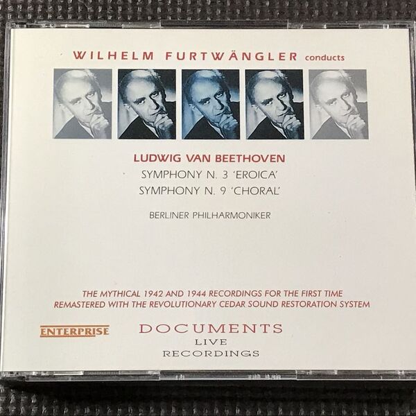 フルトヴェングラー ベートーヴェン交響曲第3番英雄、第9番合唱 ベルリン・フィル 2CD DOCUMENTS LV 919/20
