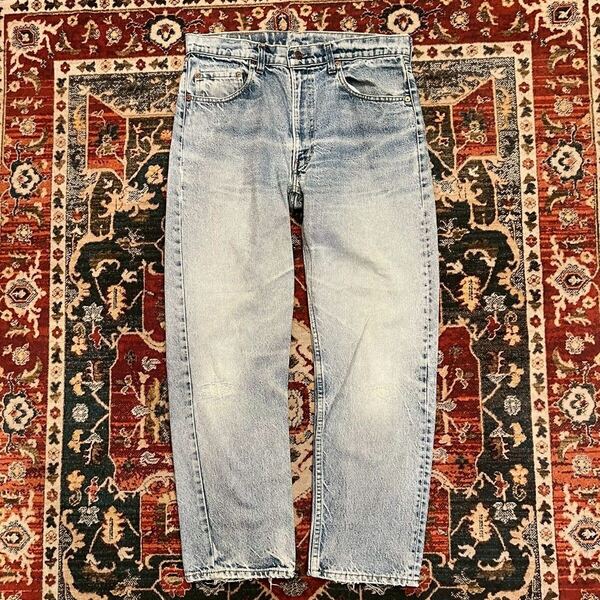 USA製 80s Levi's 505 ヴィンテージ ダメージ デニム W34 L29 W82cm パンツ 米国 リーバイス 650刻印 グランジ ジーンズ インディゴ 90s