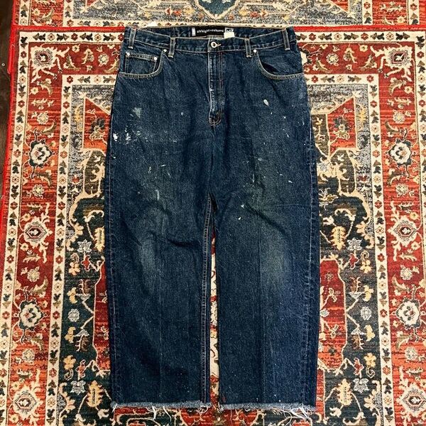 90s Levi's Silver Tad USA製 ヴィンテージ デニムパンツ W98cm ダメージ ストレート ジーパン リーバイス 511刻印 インディゴ 80s