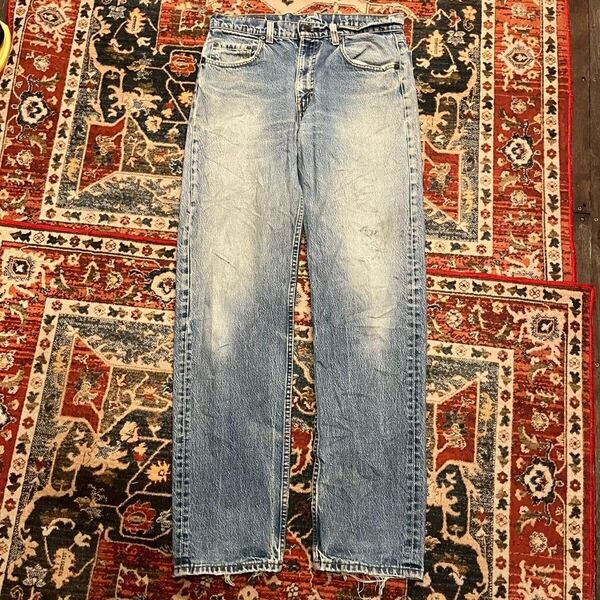 80s USA製 Levi's 505 デニムパンツ W35 L34 W82cm ジーパン ヴィンテージ ジーンズ グランジ ダメージ リーバイス インディゴ 70s