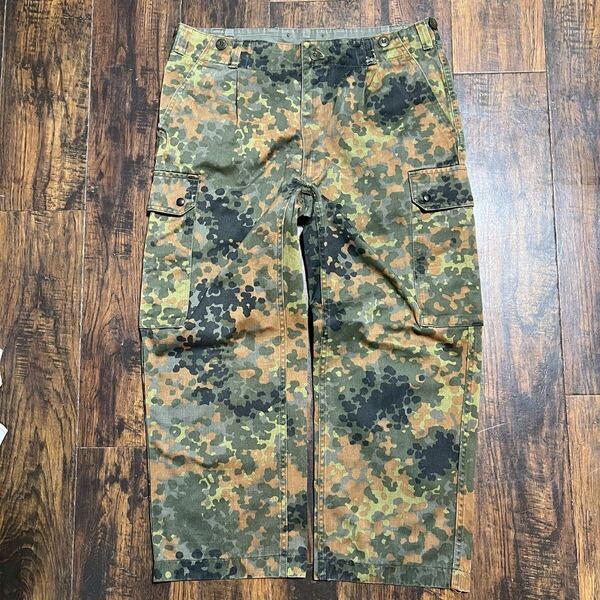 00s Germany Army ドイツ軍 実物 BW フレックカモ フレクターカモ 迷彩 カーゴパンツ ユーロ ミリタリー ヴィンテージ W88cm M相当 90s