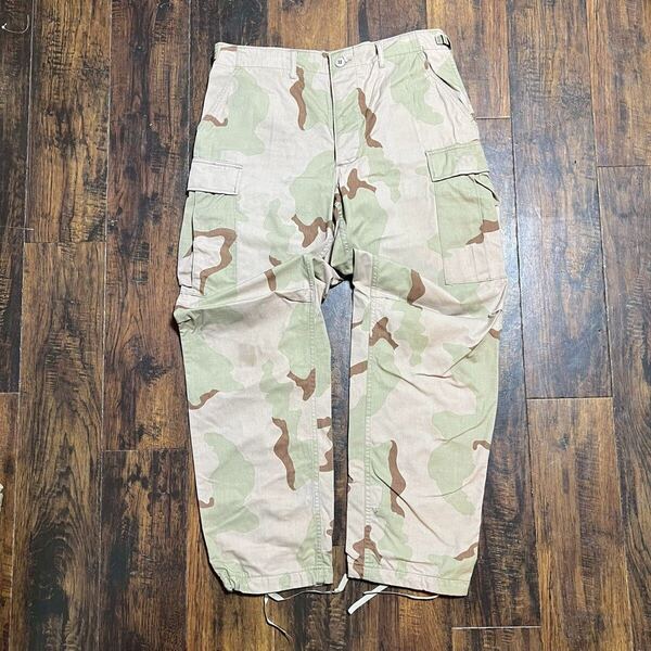 90s US Army 米軍 実物 3C デザートカモ 迷彩 カーゴパンツ リップストップ ペインターパンツ ミリタリー 31.35表記 W88cm L相当 80s