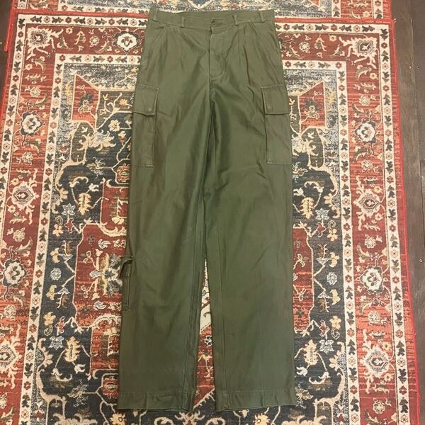 70s オランダ軍 実物 ナイフポケット コンバットパンツ M カーゴパンツ ミリタリー ユーロ ヴィンテージ ベイカーパンツ ナイフパンツ 80s