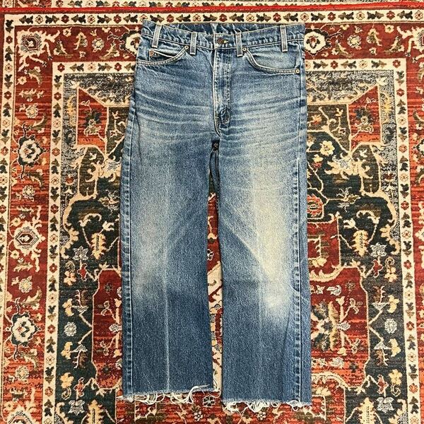 90s USA製 Levi's 517 ヴィンテージ デニムパンツ W82cm W33 L30表記 ジーンズ グランジ ダメージ リーバイス 545刻印 インディゴ 80s