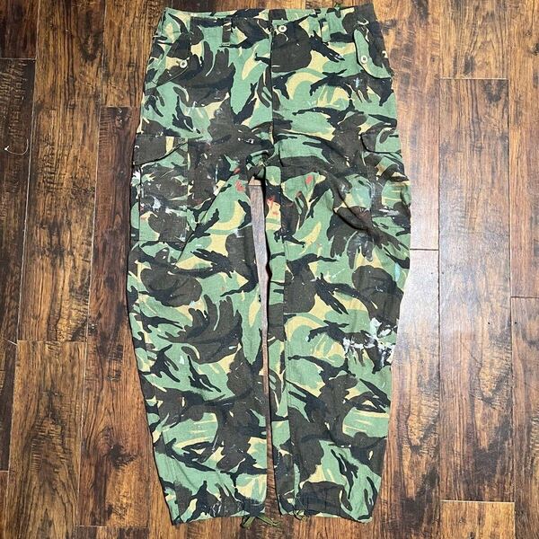 80s ユーロ DPMカモ カーゴパンツ イギリス軍 ハンティングパンツ XL W98cm ミリタリー ウッドランドカモ ミリタリー ヴィンテージ 90s