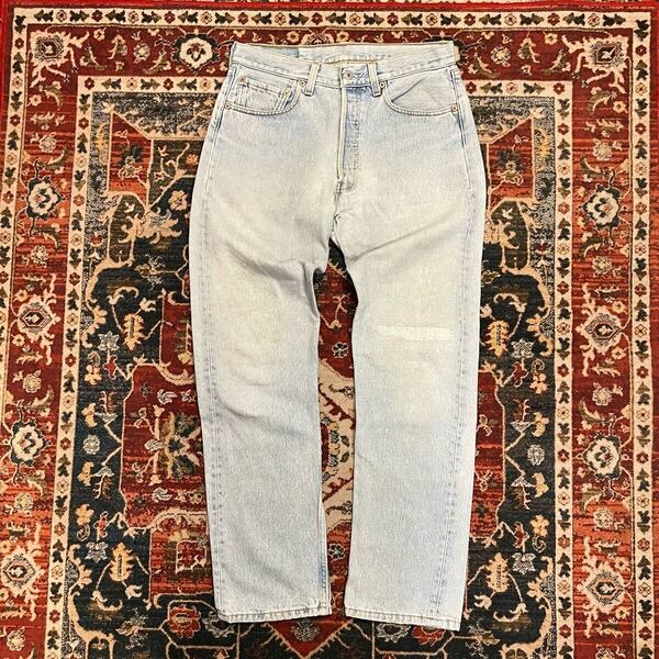 90s USA製 Levi's 501 ヴィンテージ デニムパンツ W78cm W31 L30 デニム グランジ ダメージ ジーパン リーバイス 546刻印 インディゴ 80s