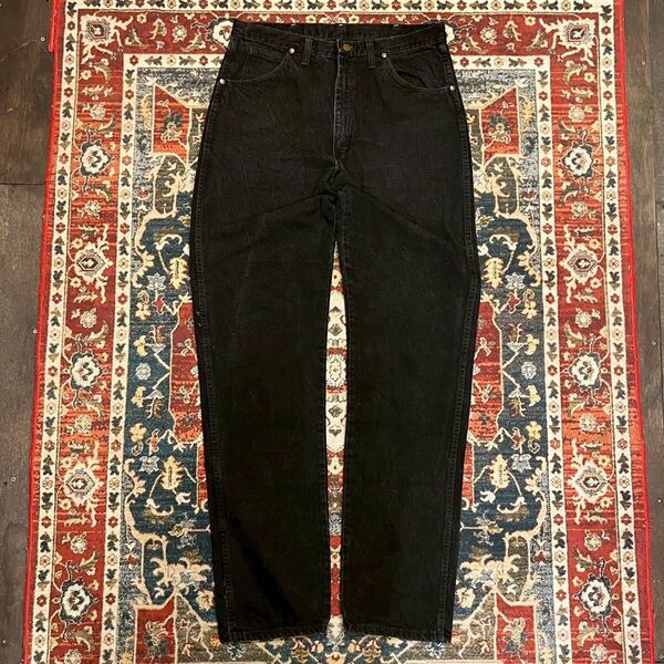 90s Wrangler ラングラー ブラックデニム W36 L38 W88cm 22MWZBN ジッパーフライ ヴィンテージ アメカジ ジーンズ ジーンズ ジーパン 80s