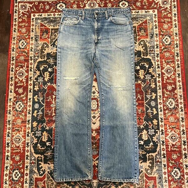 80s USA製 Levi's 517 デニムパンツ ブーツカット W96cm ヴィンテージ 黒カン 内股シングル 42Talon リーバイス タテオチ グランジ 70s
