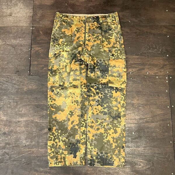 00s Germany Army ドイツ軍 実物 BW フレックカモ フレクターカモ 迷彩 カーゴパンツ ユーロ ミリタリー ヴィンテージ W84cm M/L相当 90s
