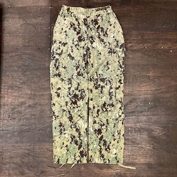 米軍 実物 カーゴパンツ デジカモ USN ミリタリー 迷彩 グリーン W74cm TypeⅢ Working Trousers ワークパンツ 海軍 デジタルカモ 00s