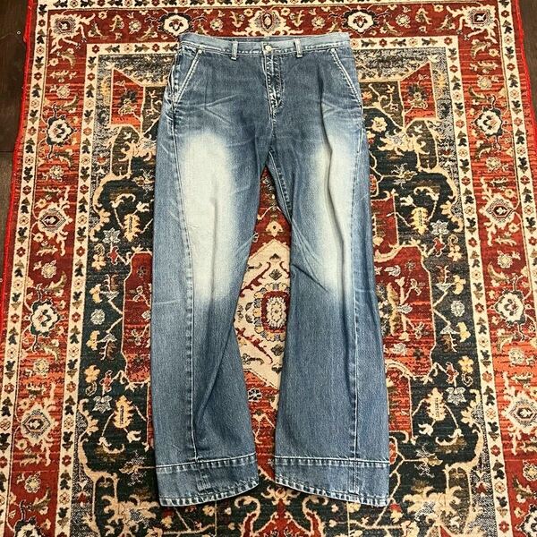 00s Levi’s Euro エンジニアード デニムパンツ 立体裁断 W32 W82cm ジーンズ Engineered Jeans ユーロ リーバイス ヴィンテージ M