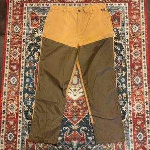 90s USA製 Walls ウォールズ ハンティングパンツ ダック地 ダブルニー W40表記 W96 デニム ブラウン 切り替え ダックハント コットン 80s