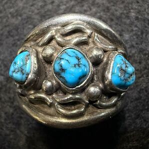 Navajo Old pawn ナバホ オールドポーン ビンテージ ハイドーム ターコイズ リング インディアンジュエリー Frank Patania パタニア