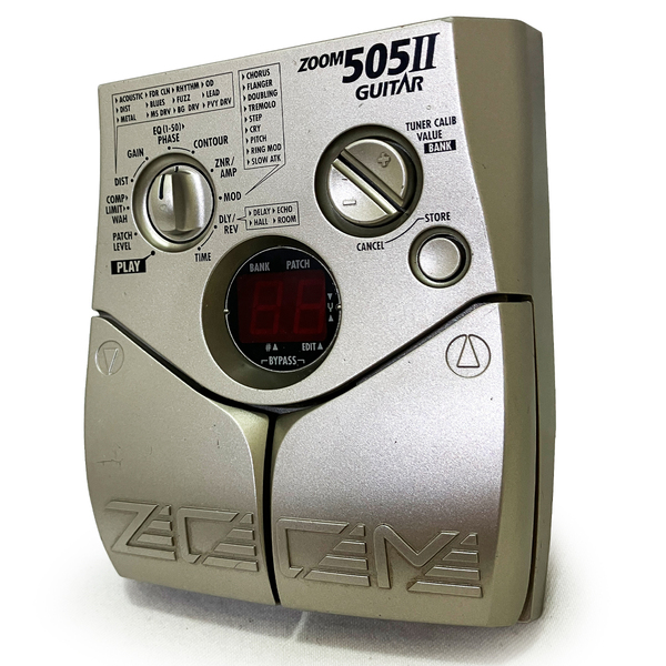ズーム ギター コンパクト マルチ エフェクター ZOOM 505Ⅱ GUITAR 完動品 小型 楽器 機材 コンプレッサー ハイゲイン ディストーション 歪