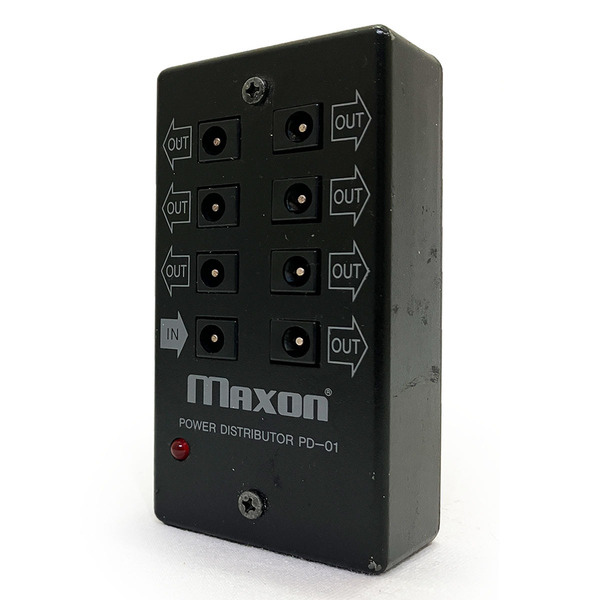マクソン エフェクター パワーサプライ MAXON PD-01 完動品 電源供給 エフェクターボード 楽器 機材 9V センターマイナス 小型 省スペース