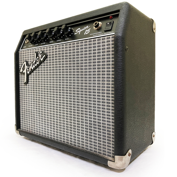 フェンダー ジャパン スクワイア15 ギターアンプ FENDER JAPAN SQUIER15 完動品 クリーン ドライブ イコライザー ソリッドステート 楽器