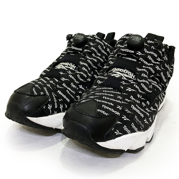 リーボック インスタ ポンプフューリー ブラック ホワイト 26.5cm REEBOK INSTA PUMP FURY 正規品 EG1754 ロゴ 総柄 カジュアル スニーカー
