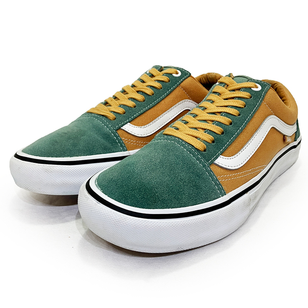 バンズ オールドスクール プロ グリーン ブラウン 27.5cm VANS OLD SKOOL PRO 正規品 カジュアル サーフ スケート ファッション スニーカー