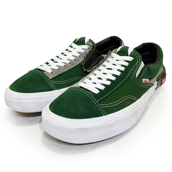 バンズ カット アンド ペースト スリッポン グリーン 27.5cm VANS CUT & PASTE SLIP-ON 正規品 美品 カジュアル ファッション デザイン 緑